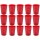 ENGELLAND 15er Set Hartplastikbecher Rot 250 ml – BPA-freie, robuste Mehrweg-Trinkbecher aus Kunststoff, stapelbar und spülmaschinenfest – ideal für Kinder, Party, Camping & Outdoor