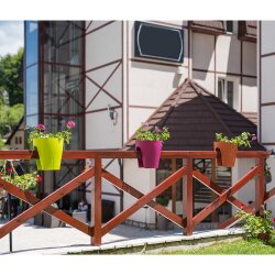 2er-Set Blumenkasten Rot – Geländer Pflanzkasten Balkonkiste zum Aufhängen für Balkon, Terrasse & Garten – wetterfest und pflegeleicht