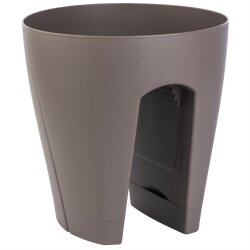 2 x Geländer-Topf Braun – Blumenkasten / Balkonkiste für Balkon & Terrasse ohne Montage