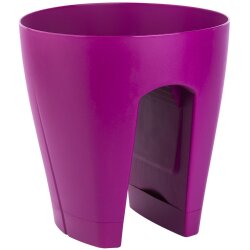 ENGELLAND 2× Geländer-Topf Lila 2,8 L – wetterfest, UV-beständig & mit Wasserauffangschale