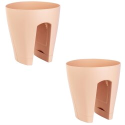 2× ENGELLAND Geländertöpfe Apricot 9 L...
