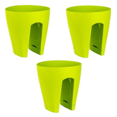 3er-Set Blumenkasten Grün – Geländer Pflanzkasten Balkonkiste zum Aufhängen für Balkon, Terrasse & Garten – wetterfest und pflegeleicht