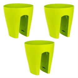 3er-Set Blumenkasten Grün – Geländer...