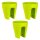 3er-Set Blumenkasten Grün – Geländer Pflanzkasten Balkonkiste zum Aufhängen für Balkon, Terrasse & Garten – wetterfest und pflegeleicht