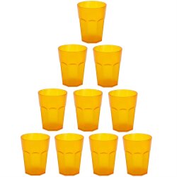 ENGELLAND 10er Set Hartplastikbecher 250 ml Orange...