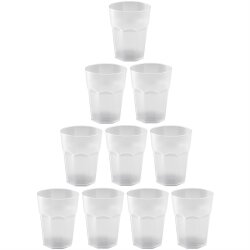 ENGELLAND 10 x Hartplastikbecher 250 ml Weiß...