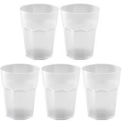 ENGELLAND 5 x Hartplastikbecher 250 ml Weiß –...