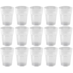 ENGELLAND 15× Hartplastikbecher 250 ml Weiß...