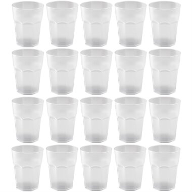 ENGELLAND 20x Hartplastikbecher 250 ml Weiß – BPA-frei, stapelbar, robust & spülmaschinenfest
