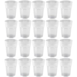 ENGELLAND 20x Hartplastikbecher 250 ml Weiß –...