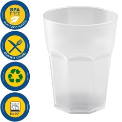 ENGELLAND 20x Hartplastikbecher 250 ml Weiß –...