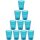 ENGELLAND 10er Set Hartplastikbecher Türkis 250 ml – BPA-freie, robuste Mehrweg-Trinkbecher aus Kunststoff, stapelbar und spülmaschinenfest – ideal für Kinder, Party, Camping & Outdoor