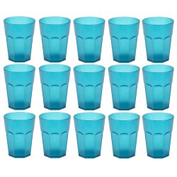 ENGELLAND 15er Hartplastikbecher Türkis 250 ml...