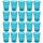 ENGELLAND 20er Set Hartplastikbecher Türkis 250 ml – BPA-freie, robuste Mehrweg-Trinkbecher aus Kunststoff, stapelbar und spülmaschinenfest – ideal für Kinder, Party, Camping & Outdoor