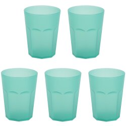 5 x Mehrweg-Kunststoffbecher 400 ml Grün –...