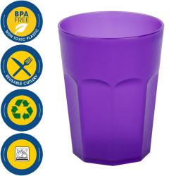 Kunststoffbecher Lila Trinkbecher Party-Becher Plastik Trink-Gläser Mehrweg 0,4l