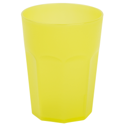 5x Kunststoffbecher Gelb Trinkbecher Party-Becher Plastikgl&auml;ser Mehrweg 0,4l