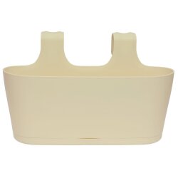 Ovaler Blumenkasten Beige zum Hängen mit...