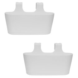 2x Blumenkasten oval zum Hängen mit Wasserspeicher...