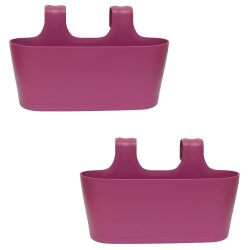 2er-Set ovaler Blumenkasten Lila zum Aufhängen...