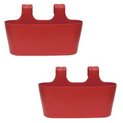 2x Blumenkasten oval zum Hängen mit Wasserspeicher...