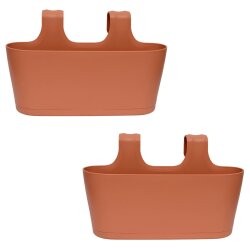 2x Blumenkasten oval zum Hängen mit Wasserspeicher...