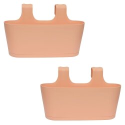 2x Ovaler Blumenkasten zum Hängen Apricot –...