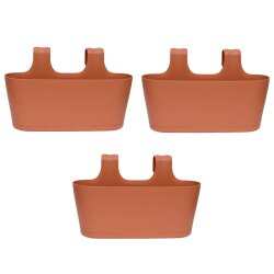 3x Blumenkasten oval zum Hängen mit Wasserspeicher...