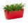 Ovaler Blumenkasten Rot mit Wasserauffangschale für Balkon, Garten & Tischdeko