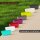 3x Ovaler Blumenkasten Grün mit Wasserauffangschale für Balkon & Garten