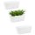 3x Ovaler Blumenkasten Weiß mit Wasserauffangschale für Balkon & Garten
