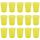 15x Kunststoffbecher Gelb Trinkbecher Party-Becher Plastikgl&auml;ser Mehrweg 0,4l