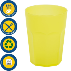 20x Kunststoffbecher Gelb Trinkbecher Party-Becher Plastikgläser Mehrweg 0,4l