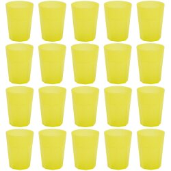 20 x Mehrweg-Kunststoffbecher 400 ml Gelb –...