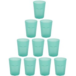 10 x Mehrweg-Kunststoffbecher 400 ml Grün –...