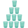 10x Kunststoffbecher Gr&uuml;n Trinkbecher Party-Becher Plastikgl&auml;ser Mehrweg 0,4l