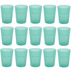 15 x Mehrweg-Kunststoffbecher 400 ml Grün –...