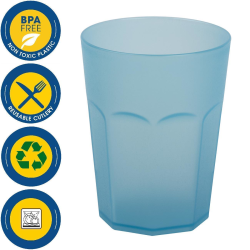 10x Kunststoffbecher Blau Trinkbecher Party-Becher Plastikgläser Mehrweg 0,4l