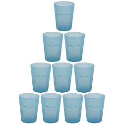 10 x Mehrweg-Kunststoffbecher 400 ml Blau –...