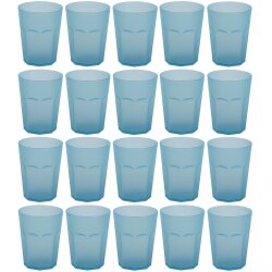 20 x Mehrweg-Kunststoffbecher 400 ml Blau –...
