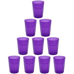 10 x Mehrweg-Kunststoffbecher 400 ml Lila –...