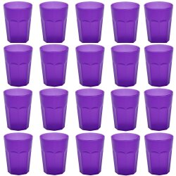 20 x Mehrweg-Kunststoffbecher 400 ml Lila –...