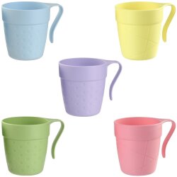 5 x Kinder-Kunststoffbecher 400 ml bunt – BPA-frei,...