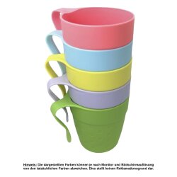 5 x Kinder-Kunststoffbecher 400 ml bunt – BPA-frei,...