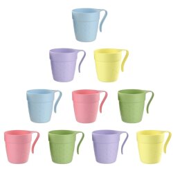10 x Kinder-Kunststoffbecher 400 ml bunt –...
