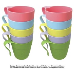 10 x Kinder-Kunststoffbecher 400 ml bunt –...