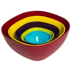 5er Set bunte Kunststoffschüsseln – stabile,...