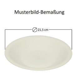 ENGELLAND 4-er Set tiefe Kunststoff-Mehrwegteller Ø 21,5 cm Weiß, BPA-frei, mikrowellen- & spülmaschinenfest, bruchfest