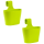 2x Blumenkasten oval 2,8 Liter Balkon &Uuml;bertopf Pflanzkasten Blumentopf zum H&auml;ngen mit 1. B&uuml;gel und Wasserspeicher Gr&uuml;n