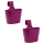 2x Blumenkasten oval 2,8 Liter Balkon &Uuml;bertopf Pflanzkasten Blumentopf zum H&auml;ngen mit 1. B&uuml;gel und Wasserspeicher lila